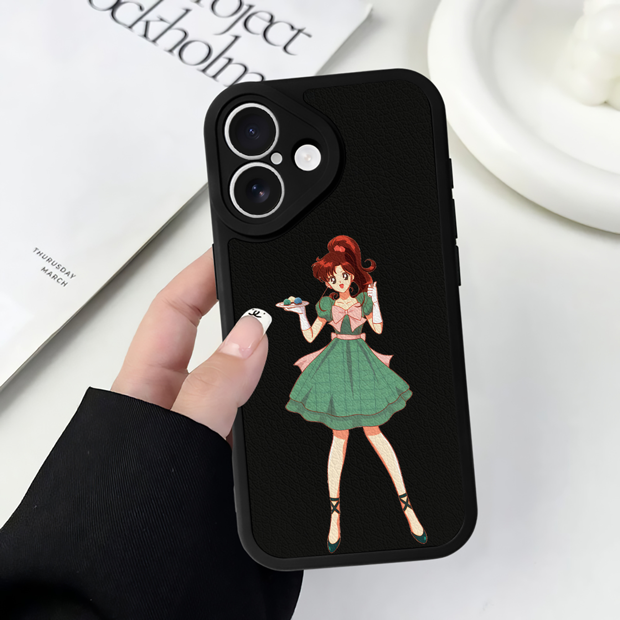 （画像用） 美少女戦士セーラームーン 木野 まこと きの まこと Sailor Moon Kino Makoto （セーラージュピター；Sailor Jupiter） 【iPhone 16シリーズ対応】シリコンスマホケース（レザー調） 材質：シリコン